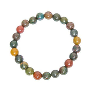 Heliotrope Jasper Bracelet 8mm Beads