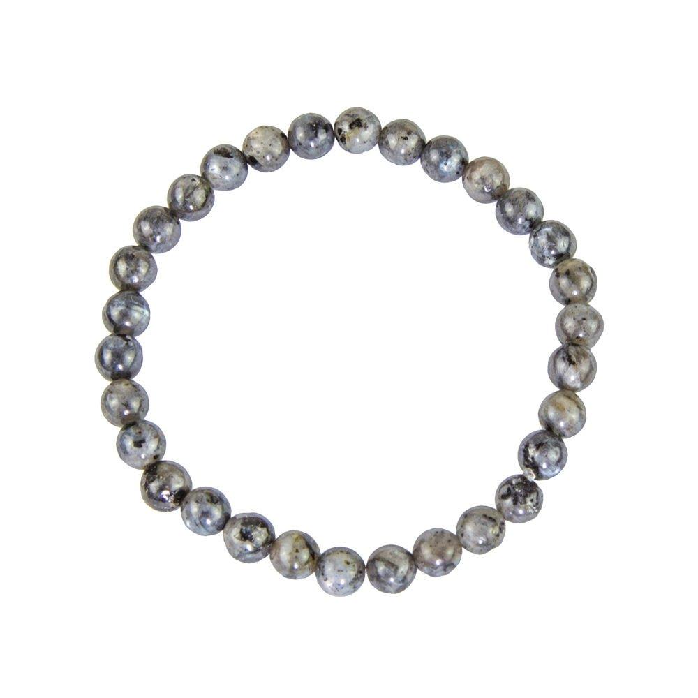 Bracelet Labradorite avec inclusions Pierres boules 6mm - Voile Vanessa