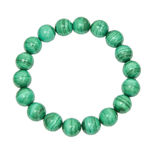 Bracelet Malachite Pierres boules 10mm - Voile Vanessa