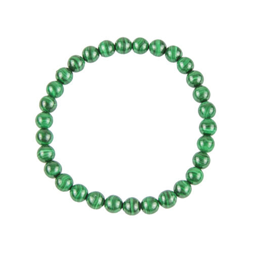 Bracelet Malachite Pierres boules 6mm - Voile Vanessa