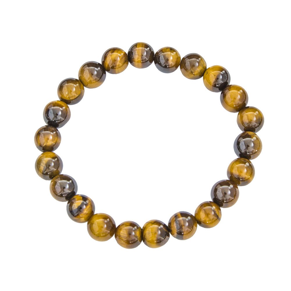 Bracelet Oeil de tigre Pierres boules 8mm - Voile Vanessa