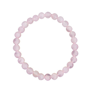 Pink Quartz Bracelet 6mm Beads