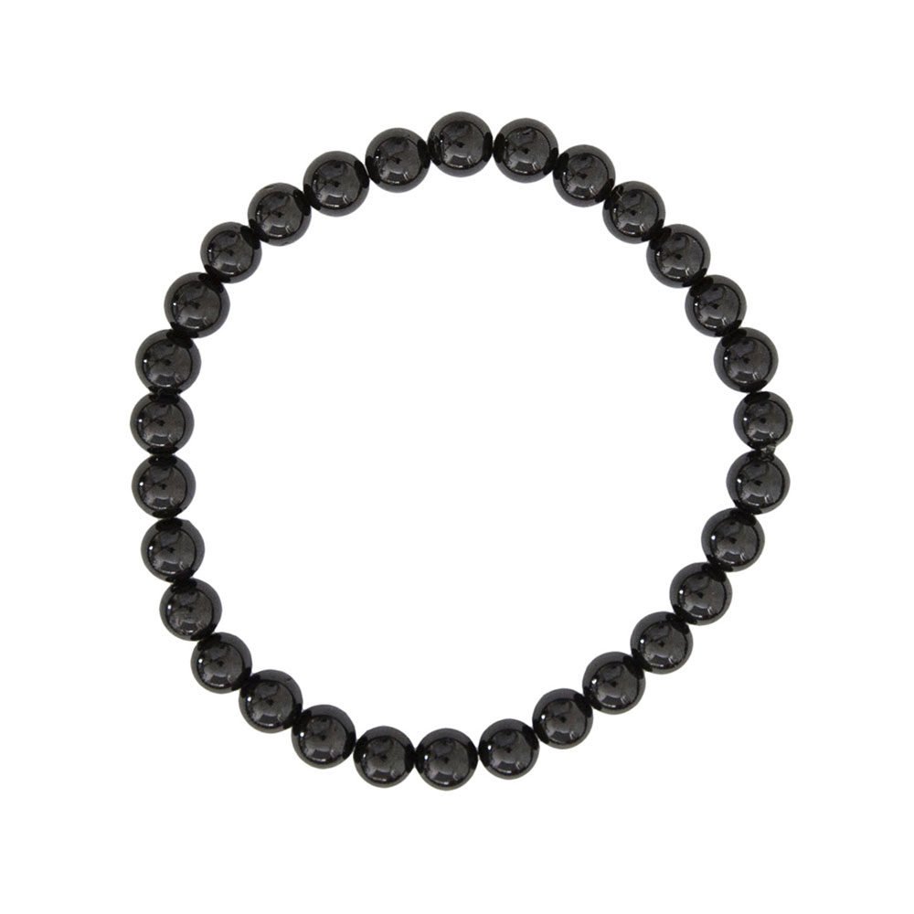 Bracelet Tourmaline noire Pierres boules 6mm - Voile Vanessa