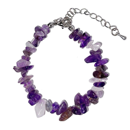 Baroque Amethyst bracelet with clasp – 19 to 23cm