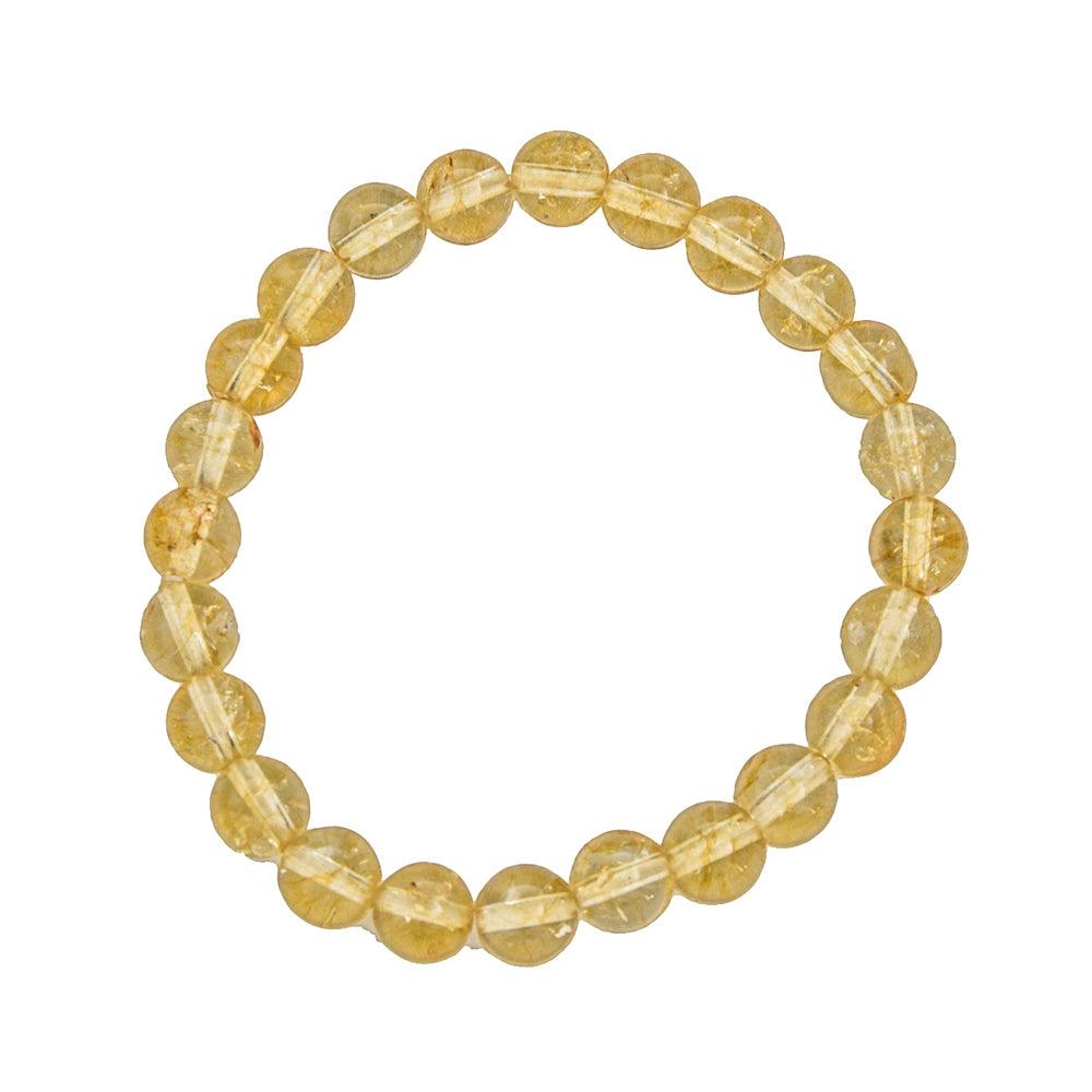 Bracelet Citrine Pierres boules 8mm - Voile Vanessa