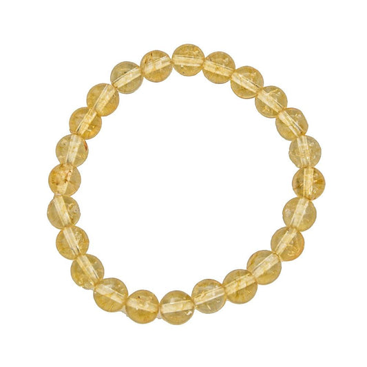 Bracelet Citrine Pierres boules 8mm - Voile Vanessa