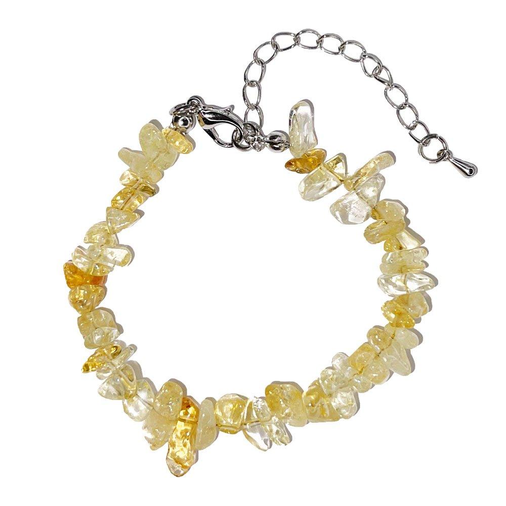 Bracelet Citrine Baroque avec fermoir – 19 à 23cm - Voile Vanessa