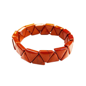 Red Jasper Bracelet Triangular Stones