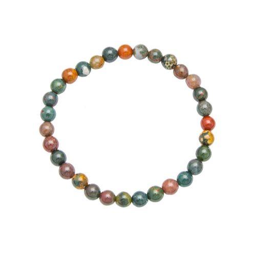 Bracelet Jaspe sanguin Pierres boules 6mm - Voile Vanessa