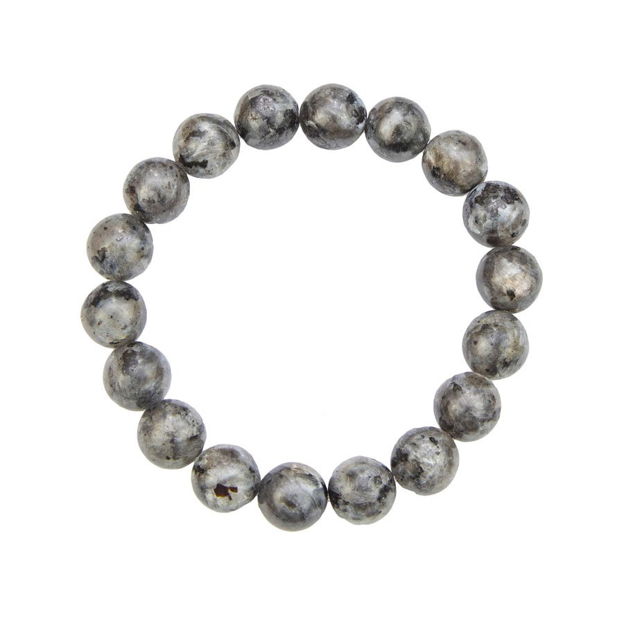 Bracelet Labradorite avec inclusions Pierres boules 10mm - Voile Vanessa