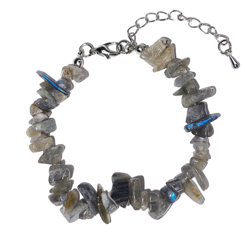 Bracelet Labradorite Baroque avec fermoir 19 à 23cm - Voile Vanessa