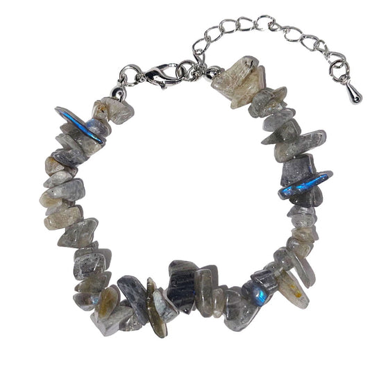 Bracelet Labradorite Baroque avec fermoir 19 à 23cm - Voile Vanessa