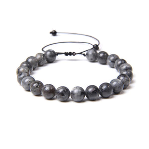 Labradorite bracelet inclusion 8mm ball stones adjustable cord