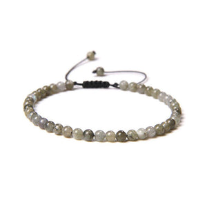 Labradorite Bracelet Beads 4mm adjustable cord