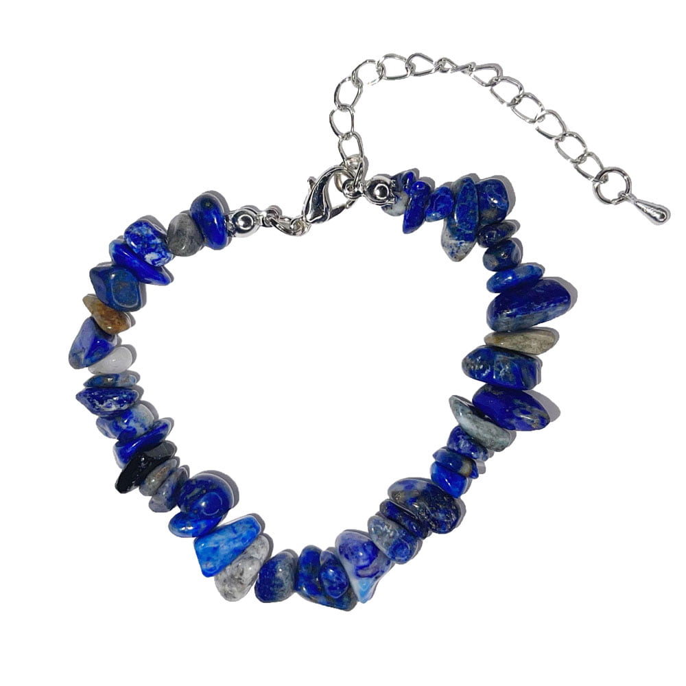 Bracelet Lapis-lazuli Baroque avec fermoir 19 à 23cm - Voile Vanessa