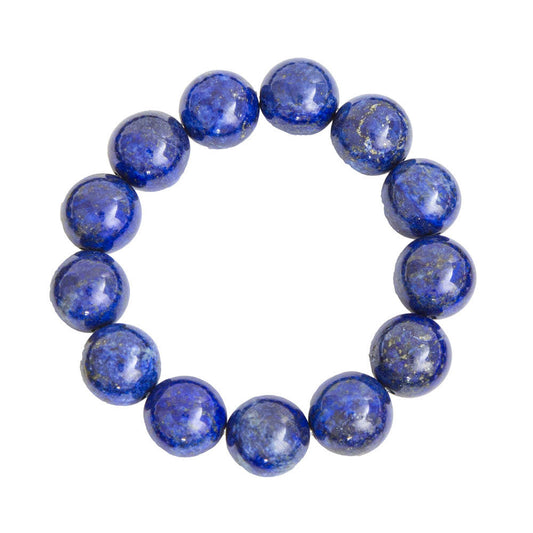 Bracelet Lapis Lazuli   Pierres boules 14mm