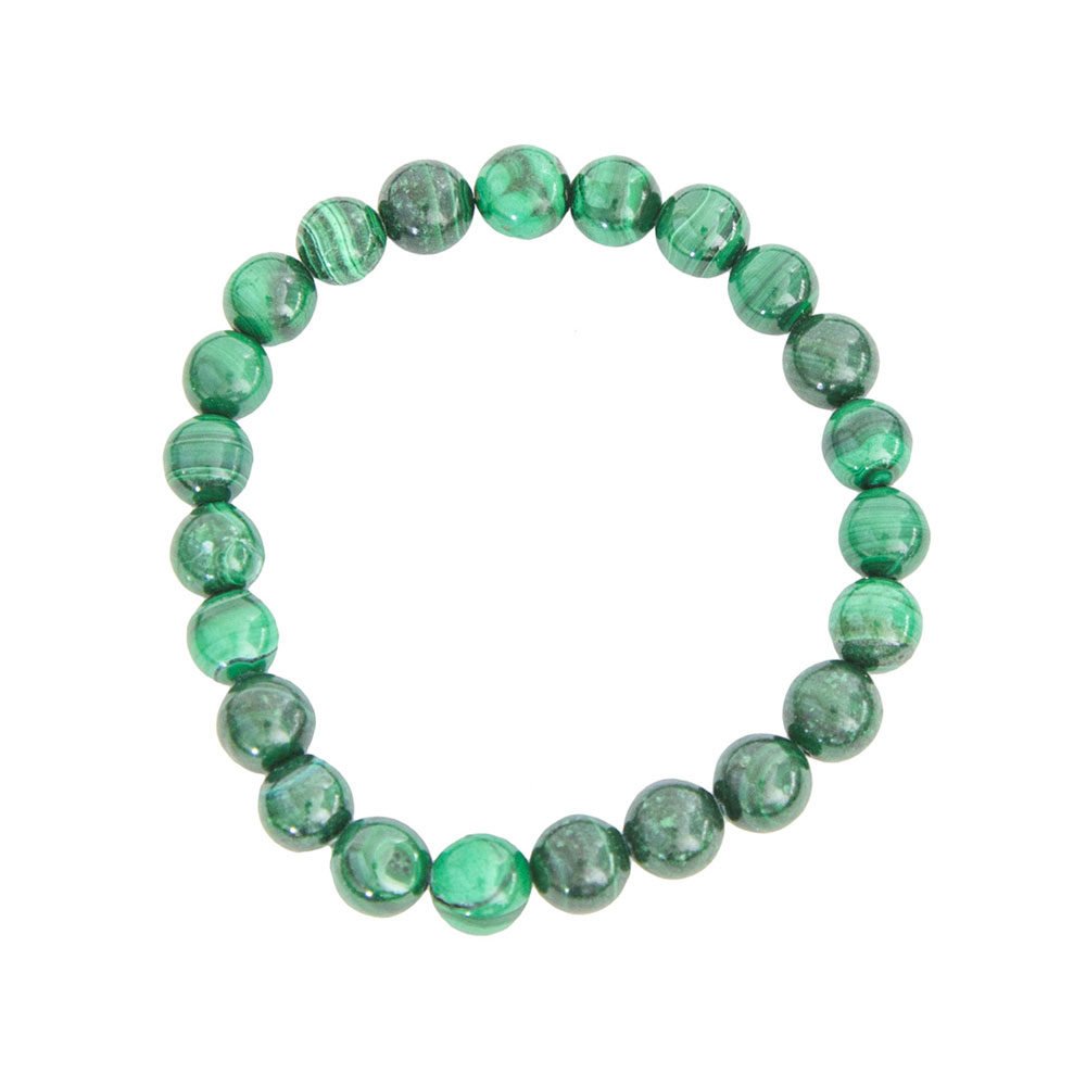 Bracelet Malachite Pierres boules 8mm - Voile Vanessa