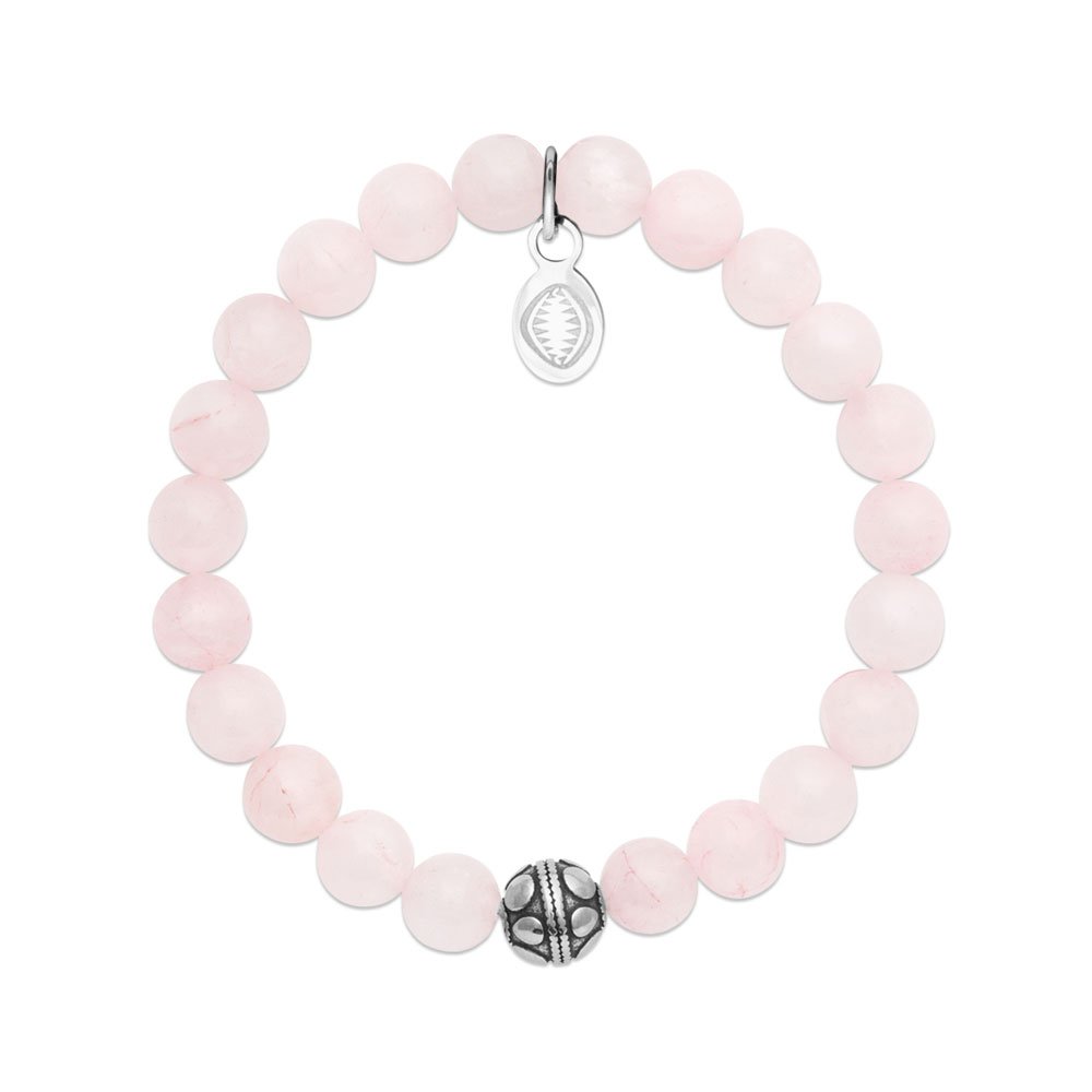 Bracelet Quartz rose et Sphère “Pour Elle” - Voile Vanessa