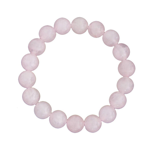 Bracelet Quartz rose  Pierres boules 10mm