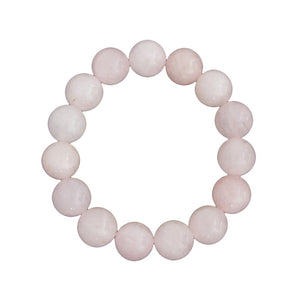 Pink Quartz Bracelet 12mm Beads