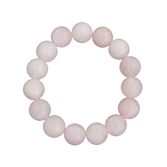 Bracelet Quartz rose   Pierres boules 12mm