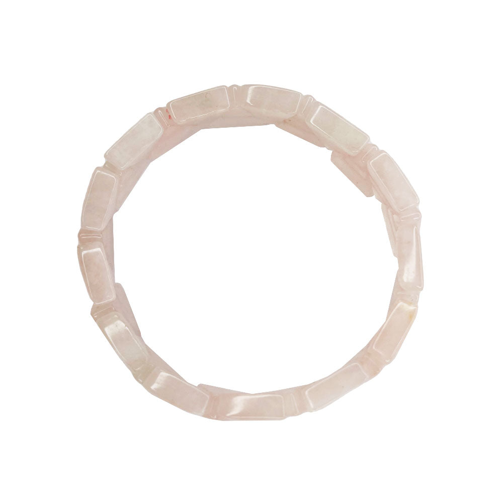 Bracelet Quartz rose Pierres triangulaires - Voile Vanessa