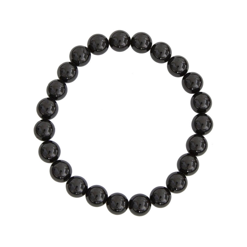 Bracelet Tourmaline noire Pierres boules 8mm - Voile Vanessa