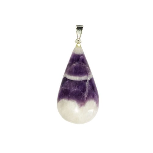 Pendentif Améthyste Opaque - Goutte - Voile Vanessa