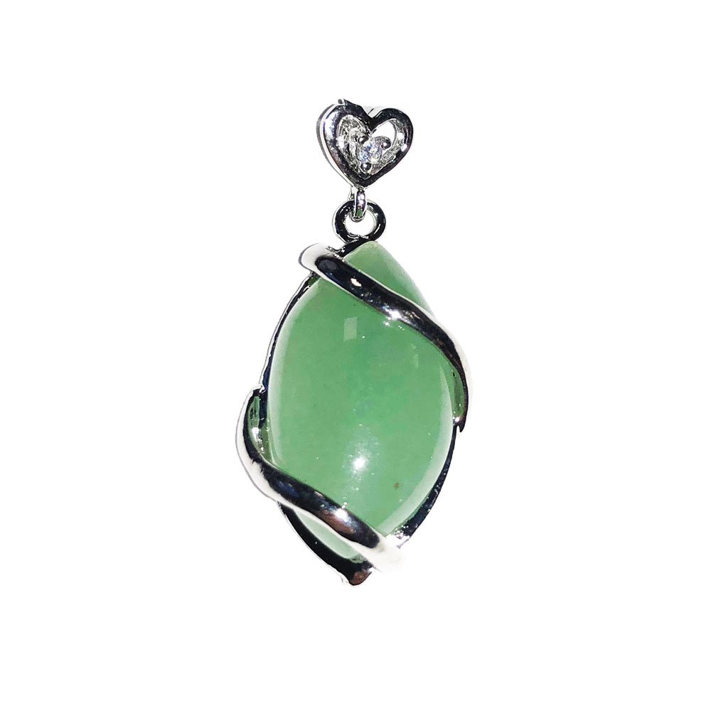 Pendentif Aventurine Verte Oeil de cheval - Voile Vanessa