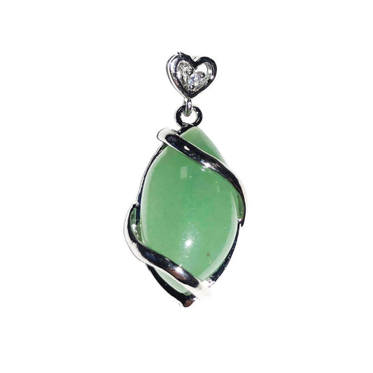 Pendentif Aventurine Verte Oeil de cheval - Voile Vanessa