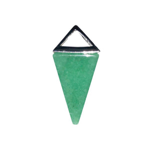 Aventurine Pyramid Silver Pendant