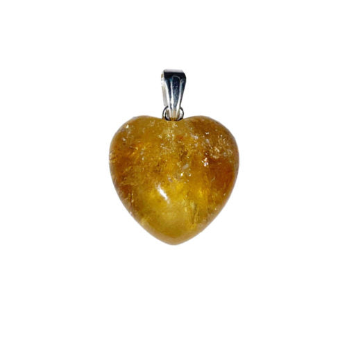 Pendentif Citrine Pierre coeur - Voile Vanessa