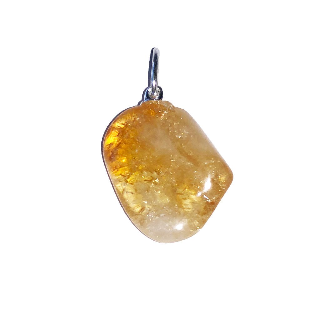 Pendentif Citrine Pierre roulée - Voile Vanessa