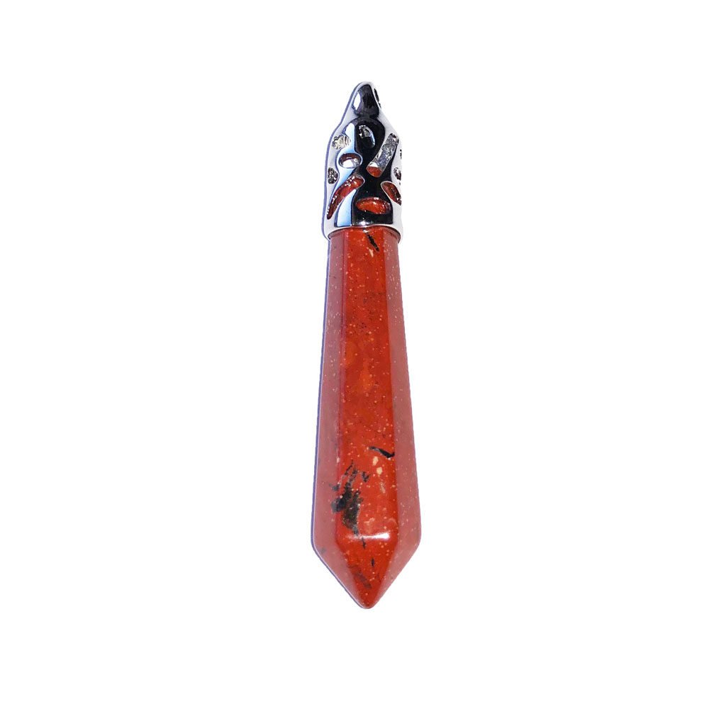 Pendentif Jaspe rouge   Pointe longue