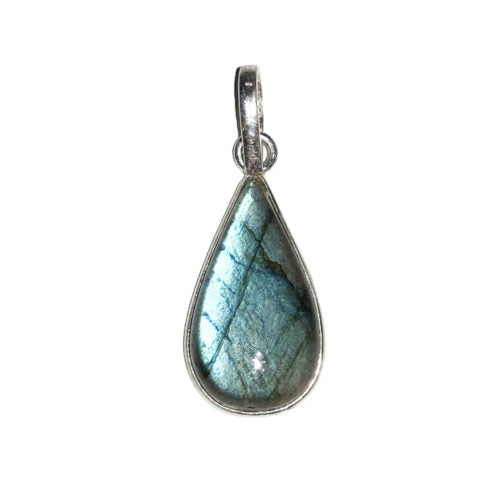 pendentif labradorite gris