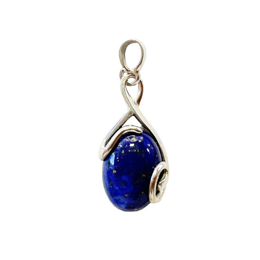 Pendentif Lapis-lazuli “Océane” – Ovale – Argent 925