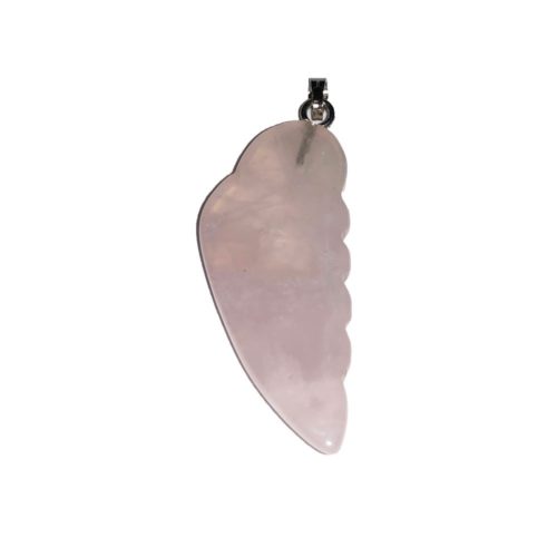 Pendentif Quartz rose Aile d’ange - Voile Vanessa