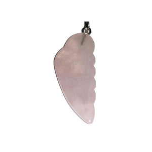 Rose Quartz Angel Wing Pendant