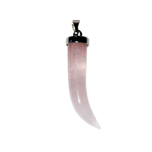 Pink Quartz pendant "Horn"