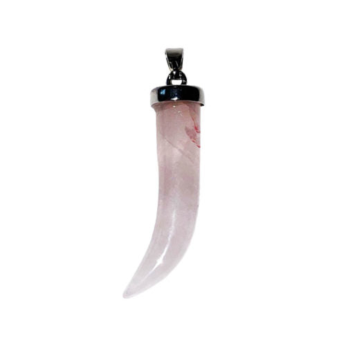 Pendentif Quartz rose "Corne"