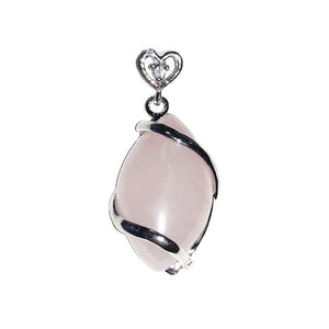 Pendentif Quartz Rose   Oeil de cheval