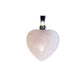 Pendentif Quartz rose Petit coeur - Voile Vanessa