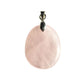 Pendentif Quartz rose Pierre plate - Voile Vanessa