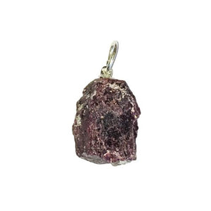 Pendentif Tourmaline rose   Pierre brute