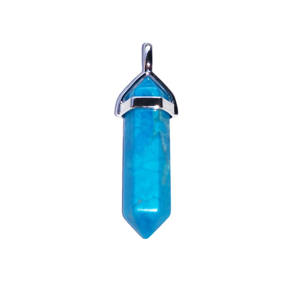 Pendentif Turquoise stabilisée Pointe - Voile Vanessa