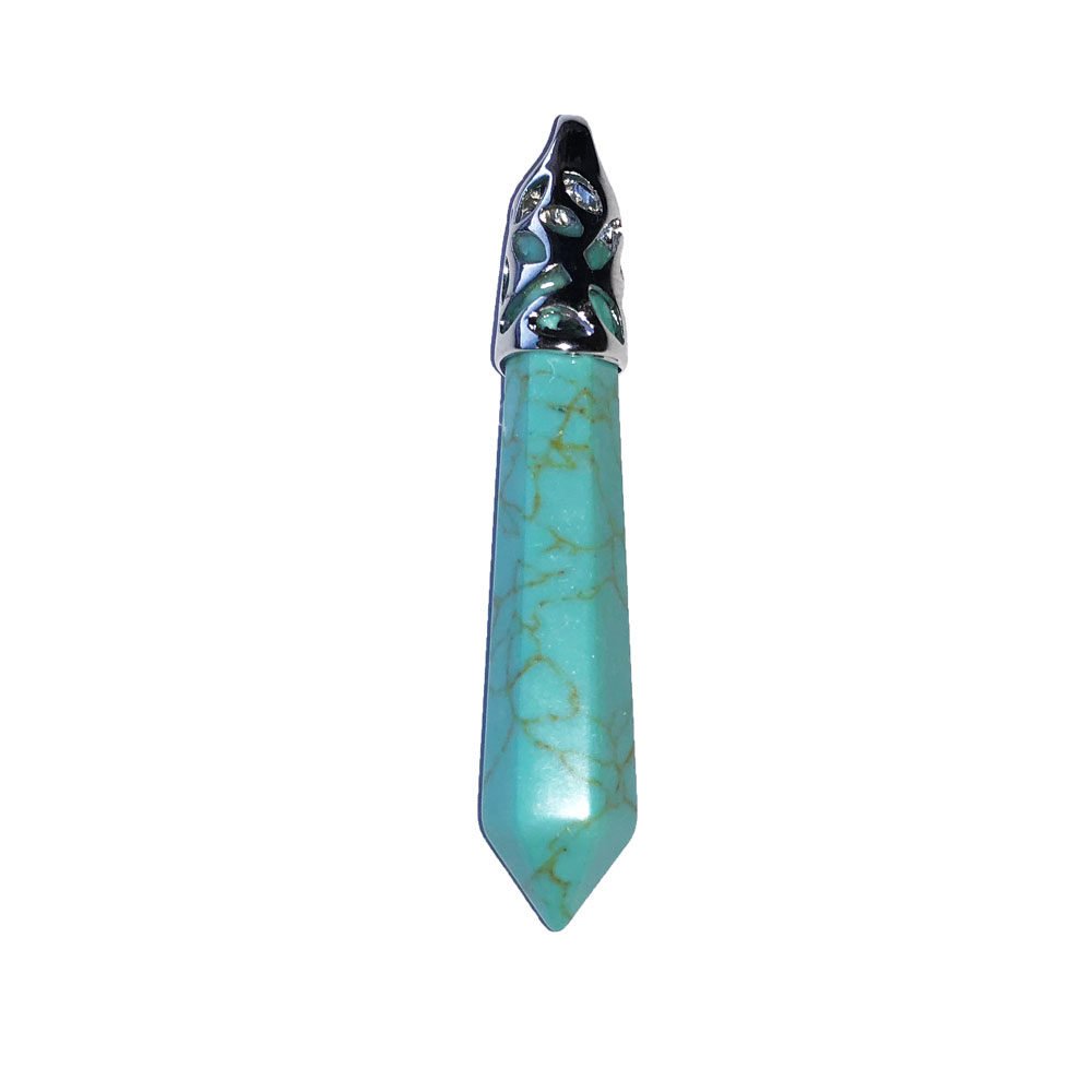 Pendentif Turquoise stabilisée Pointe longue - Voile Vanessa