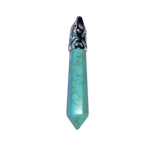 Stabilized Turquoise pendant Long tip