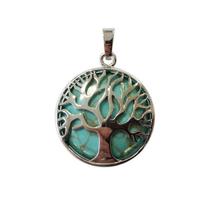 Stabilized Turquoise Tree of Life Pendant