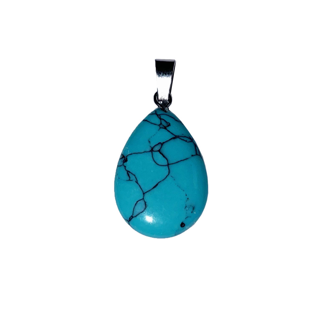 Pendentif Turquoise stabilisée Goutte - Voile Vanessa